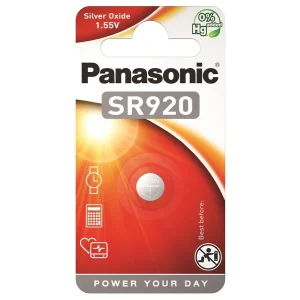 Батарейка Panasonic срібло-цинкова SR920(370, V370, D370) блістер, 1 шт., SR-920EL/1B UA